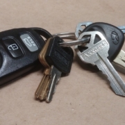 Ignition keys of a car