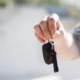 a person holding car keys